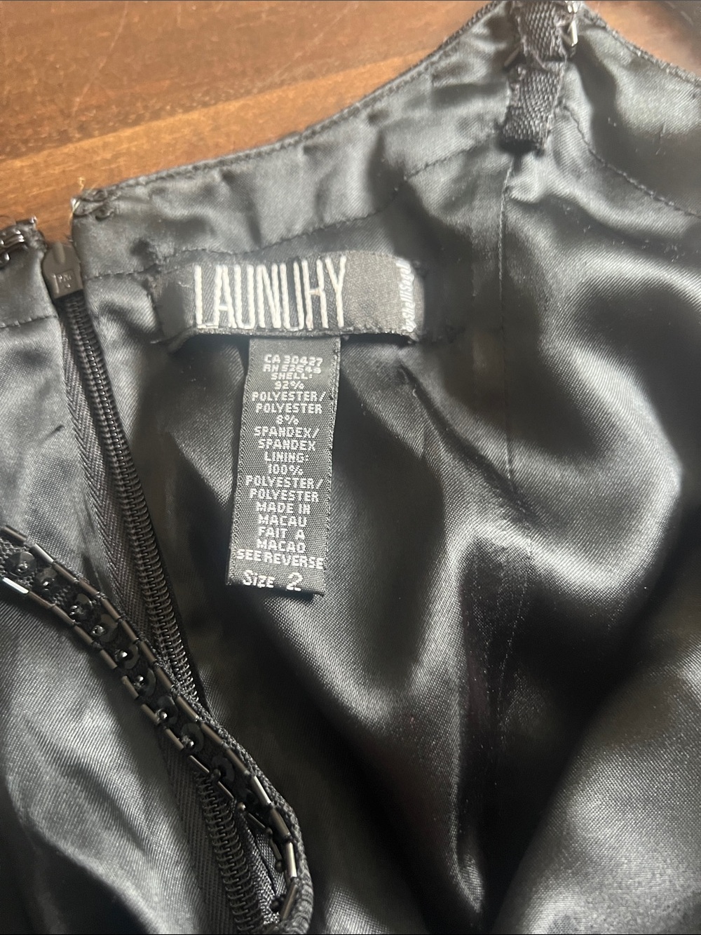 Laundry By Shelli Segal Black Beaded Mini Dress - Picture 6 of 6